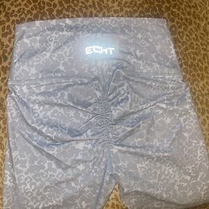 Echt apparel silver cheetah print scrunch booty pants
